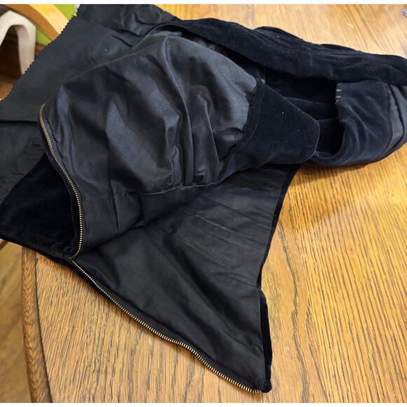 VINTAGE 40s/50s Black Velvet/Star Sequins Halter/Backless/Collar/Side Zip TOP - Picture 7 of 8